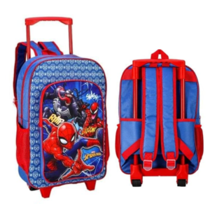 Spiderman Trolley Backpack Boys Spiderman Travel Trolley Bag With Wheels Blue