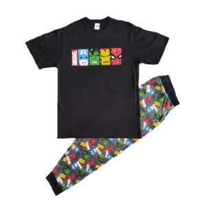 Marvel Comics Pyjamas Men’s Marvel Comics Pyjamas Set Cotton Size S-XL Black