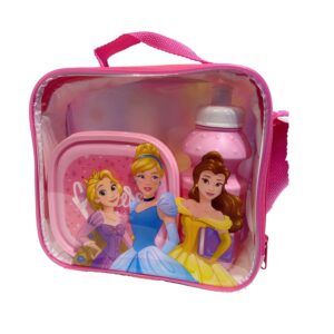 Princess Lunch Bag Set Girls Disney Princess Lunch Bag Bottle & Sandwich Box Set