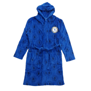 Chelsea Dressing Gown Men’s Official Licence Football Chelsea Dressing Robe Fleece Size S-XL