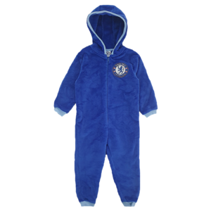 Chelsea Onesie Kids Chelsea All In One Football Sleepwear Fleece Age 3-10 Years