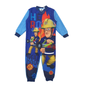 Fireman Sam Onesie Boys Fireman Sam Fleece All In One Pyjamas Onesie Age 3-8 Years