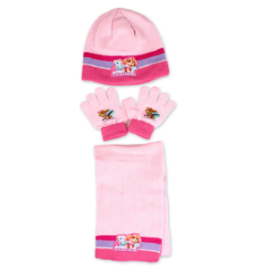 Paw Patrol Hat Gloves & Scarf Girls Paw Patrol Winter Hat Set Age 3-7 Years