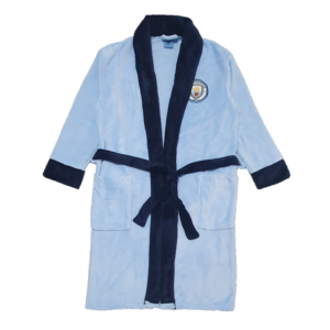 Man City Dressing Gown Men’s Official Licence Man City Dressing Robe Fleece Size S-XL