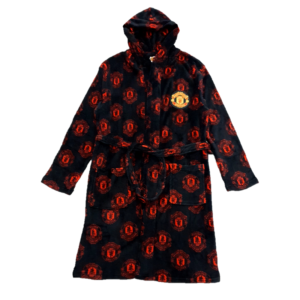 Manchester United Dressing Gown Men’s Official Licence Man United Dressing Robe Fleece Size S-XL