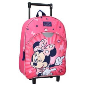 Minnie Mouse Trolley Backpack Girls Disney Minnie Mouse Travel Bag Pink