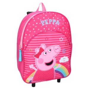 Peppa Pig Trolley Backpack Girls Peppa Pig Make Believe Travel Bag Pink