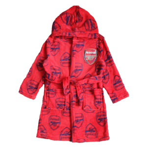 Arsenal Dressing Gown Official Licence Kids Arsenal Robe Age 5-15 Years