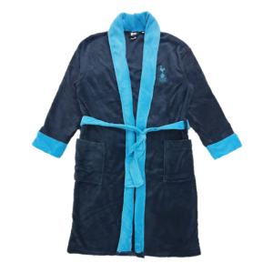 Tottenham Dressing Gown Men’s Official Licence Tottenham Spur Dressing Robe Fleece Size S-XL